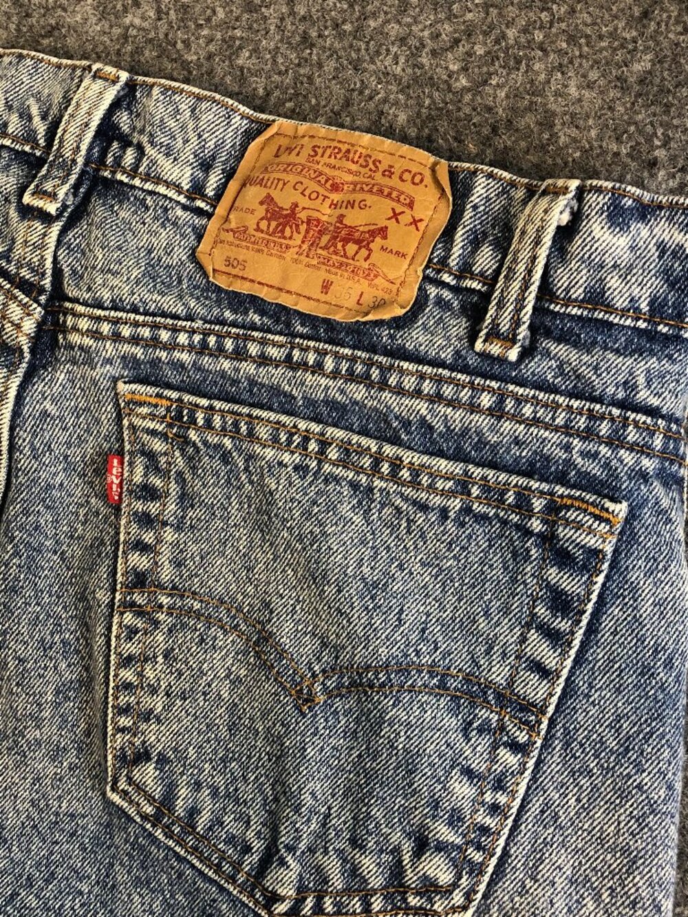 Vintage Levis 505 XX Jeans Mens 32x30 Blue Acid Wash Made USA 90s Y2K 1997